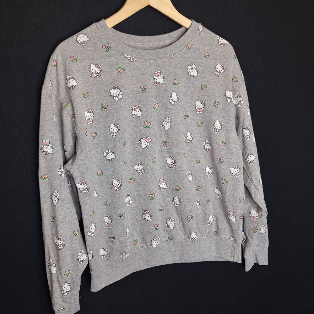💙 Hello Kitty Cozy Crew Neck Sweatshirt Size XL Cute Comfy Streetwear - Picture 6 of 8